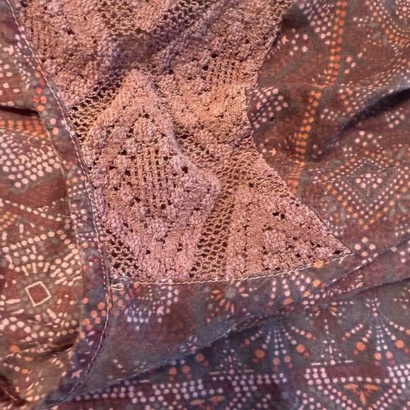 Kuhl Top Womens Size Large Flora 3/4 Shirt in Hyacinth Geometric Bohemian Tunic - Picture 6 of 14